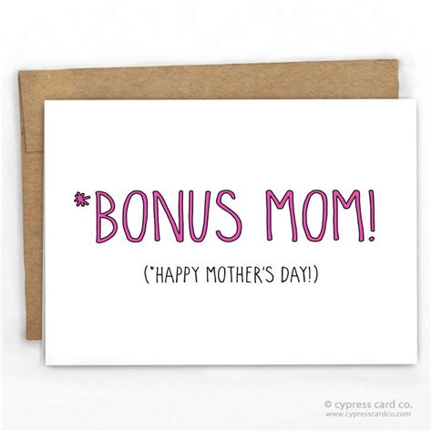 bonus mom mother s day card mom cards bonus dad ts fathers day