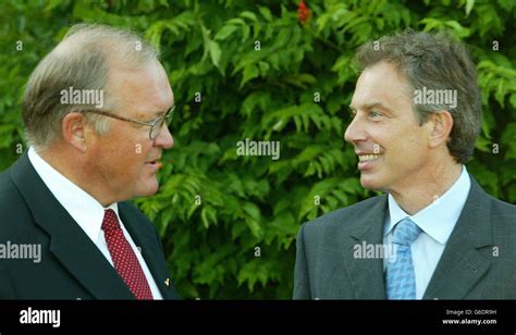 Prime Minister Tony Blair Right Greets Swedens Goran Persson At The