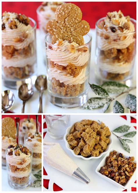 Join my free email list to receive three free cookbooks! Mini Gingerbread Hazelnut Crunch Trifles | Chilled desserts, Dessert recipes, Holiday desserts