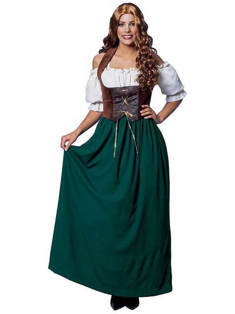 Peasant Lady Adult Costume Vestido Medieval Vestidos Medieval