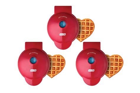 The Dash Mini Heart Shaped Waffle Maker Is Currently On Sale