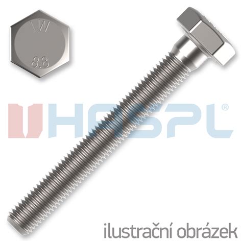 Hašpl a.s. - Hexagon head bolt DIN933 M16x90 mm, cl. 8.8, galvanized ...