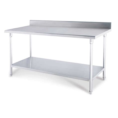Stainless Steel Commercial Kitchen Work Bench With Lip 150x70x85cm