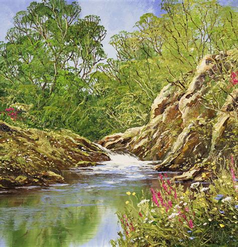 Terry Evans Original Oil Painting On Canvas Woodland Spring Art To