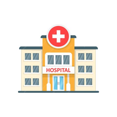 Premium Vector Hospital Building Icon In Flat Style Medical Clinic