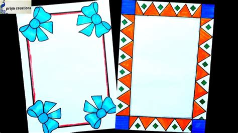 Drawing Easy Border Designs For A4 Size Paper Fititnoora