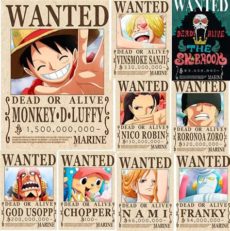 One Piece 10 Posters Envio Gratis 28x21 Se Busca Wanted Ace Fenixhop
