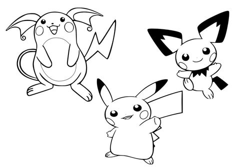 Raichu And Pikachu Coloring Pages