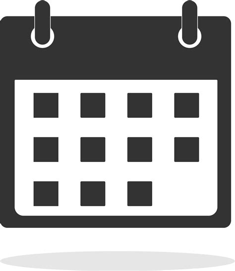 ícone de calendário símbolo de calendário calendário com símbolo de sombra Vetor no