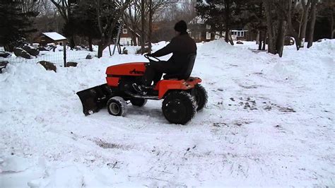Cold Start And Snow Plowing With The Ariens Gt 20 Youtube
