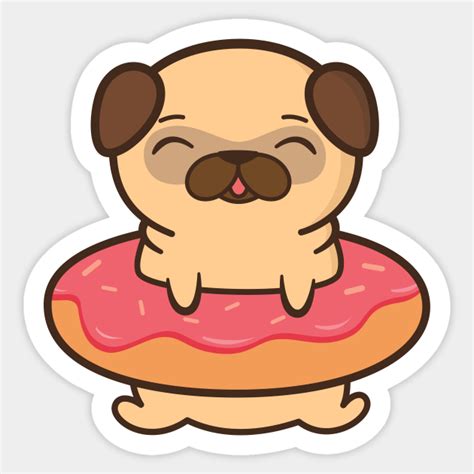 Cute And Kawaii Adorable Pug Pug Sticker Teepublic