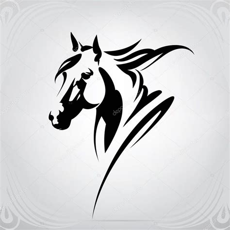 Vector Silhouette Horse Head — Stock Vector © Nutriaaa 176064498