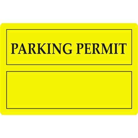 Custom Parking Permit Bumper Stickers 3 X 2 Package Of 100 Hd Supply