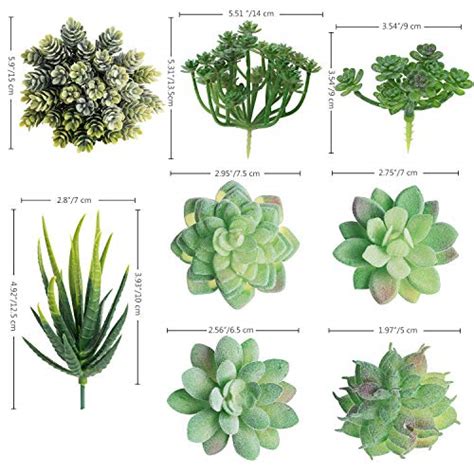 Jelofloy Artificial Succulent Plants Assorted 15pcs Textured Faux