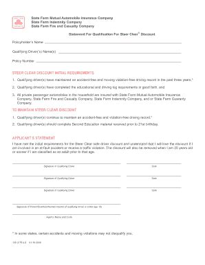 In 2017, state farm held the number one spot for property and casualty insurance across all lines, according to the national. State Farm Steer Clear - Fill Online, Printable, Fillable, Blank | pdfFiller