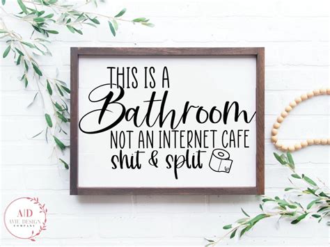 This is a Bathroom Not a Internet Cafe Svg Funny Bathroom - Etsy Canada