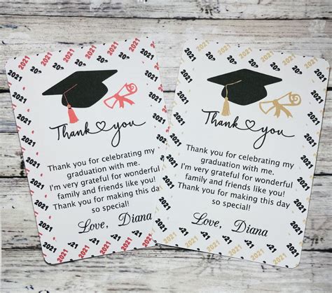 Graduation Thank You Cards Personalized Graduation Party Etsy