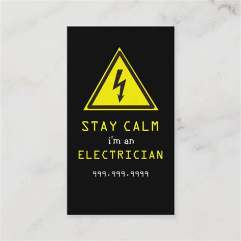 Electrician Electric Construction Business Card Zazzle