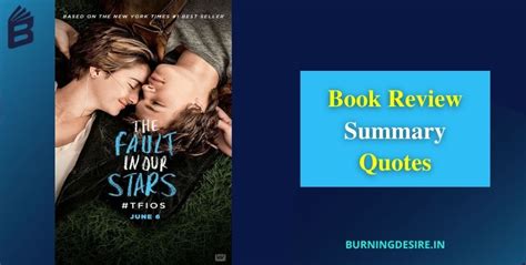 Fault In Our Stars Book Review Summary Quotes