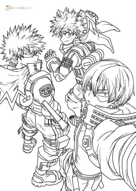 My Hero Academia Coloring Pages Pictures Free Printable Manga
