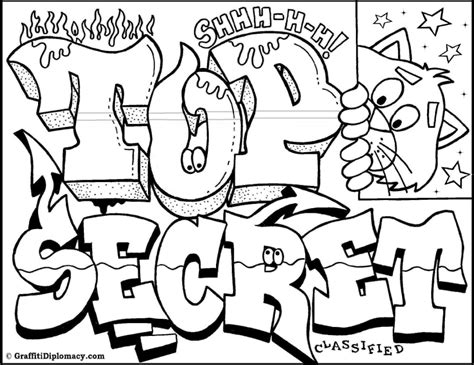 Coloring pages teens would like!! Graffiti coloring pages to download and print for free