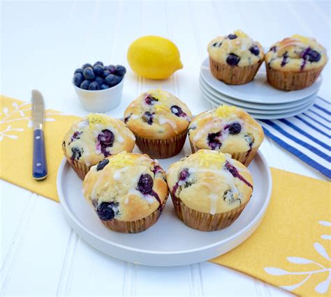 Quick And Easy Blueberry Lemon Muffins Recipe With Glaze