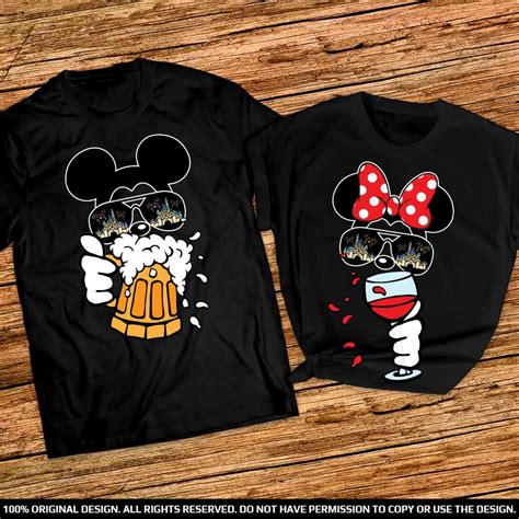 Mickey Beer Minnie Wine Disney Cheers Beers and Mickey Ears | Etsy UK