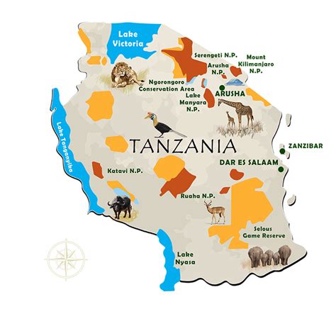 Tanzania Map Safari 1 Top Climbers Expedition