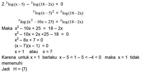 Persamaan Logaritma Materi Lengkap Matematika