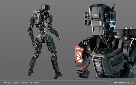 Three The Robot By Mikegarn Sci Fi 2d Cgsociety Futuristic