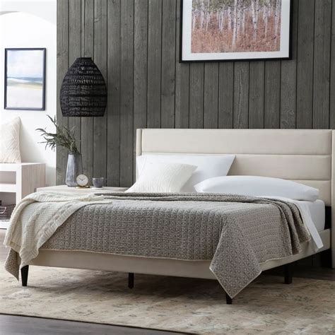 Brookside Amelia Upholstered Bed With Horizontal Channels Bed Bath