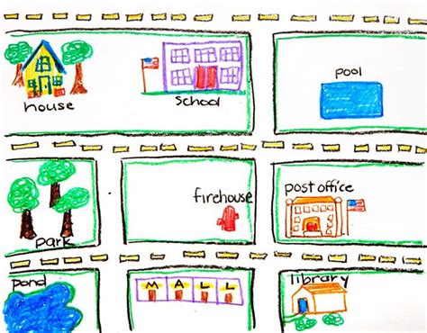 Map Crafts Kindergarten Drawing Map Activities