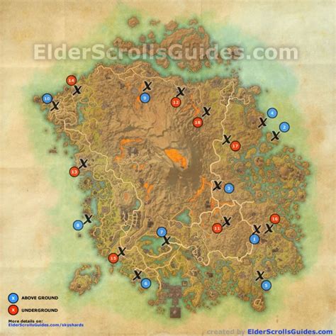 Vvardenfell Morrowind Skyshards Map Elder Scrolls Online Guides