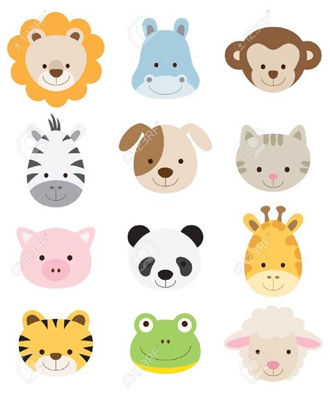 Pin By Lorena Robledo On Felt Animal Faces Animal Baby Shower Baby