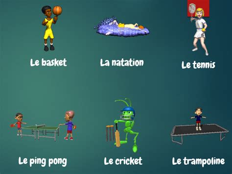 French Sports And Leisure Presentation Teaching Resources
