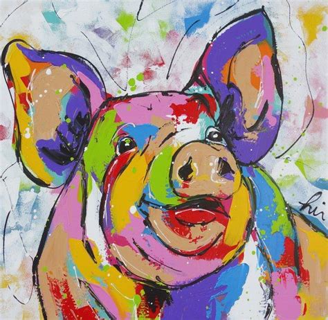 Фотография Pop Art Animals Pig Painting Animal Paintings