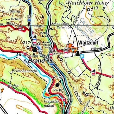 Wanderkarte Sächsische Schweiz Von Rolf Böhm