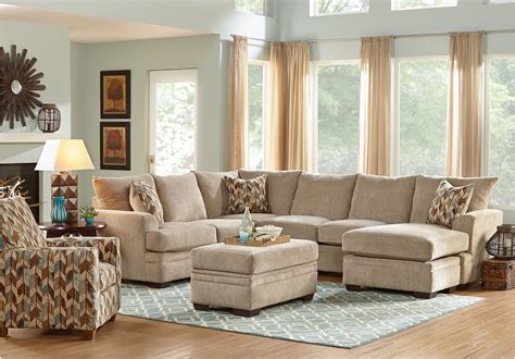 Sierra View Platinum 3 Pc Sectional Living Room Living Room Sets
