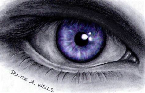 Using your blender pull from the edge of the inner area outside. Realistic Eye Drawing by Denise A. Wells | This is a ...