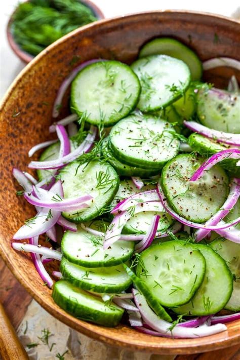 Easy Cucumber Salad 5 Ingredients Two Peas And Their Pod