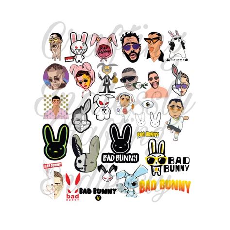Bad Bunny Nail Art Decals Waterslide Stickers Transfers Free Etsy