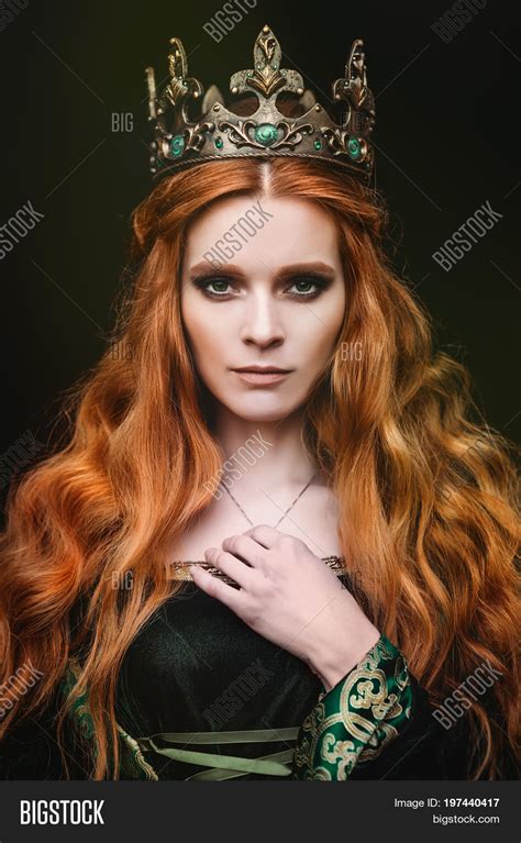 Red Haired Woman Green Image And Photo Free Trial Bigstock