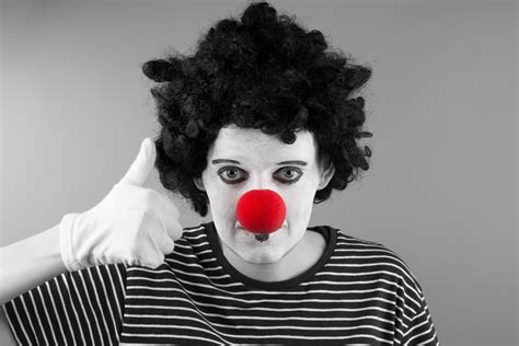 Mime With Red Nose Free Stock Photo Public Domain Pictures
