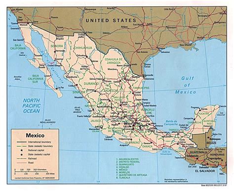 Political And Administrative Map Of Mexico Mexico Political And