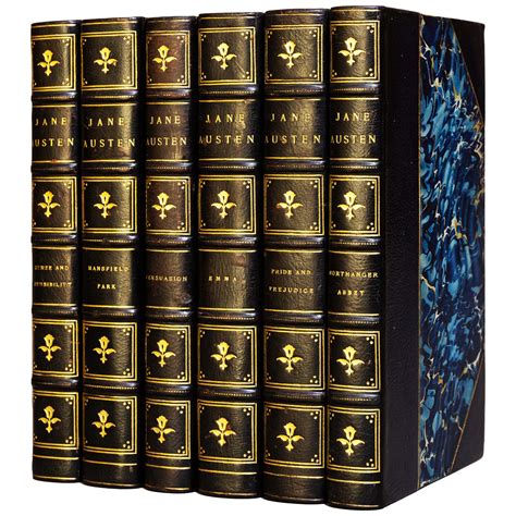 Jane Austen 6 Volume Set Of Classic Novels In Period Leather Bindings