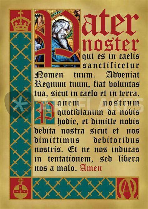 Pater Noster Pater Noster Catholic Prayers Latin Phrases