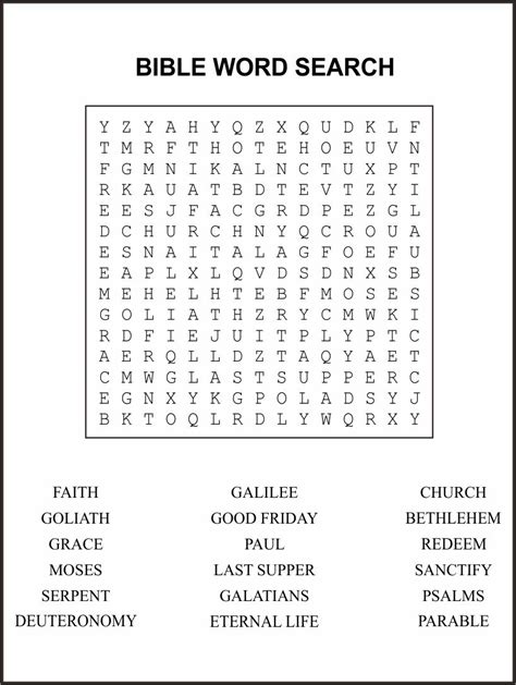 Free Printable Bible Word Searches For Adults Large Print