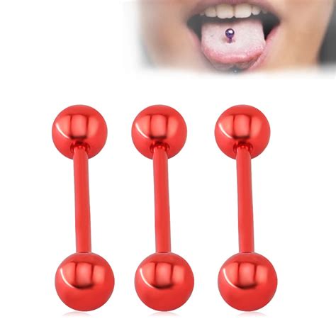 161966mm Hypoallergenic Tongue Piercing Jewelry Hight Quality Tongue Piercing Barbells