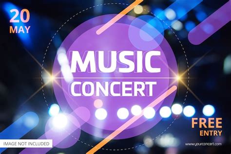 Premium Vector Music Concert Banner With Light Stage