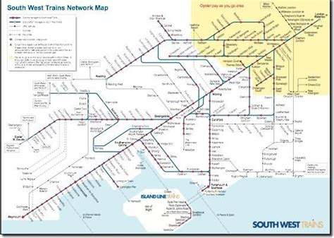 South West Trains Rail Map South West Trains Train Map London Train Map